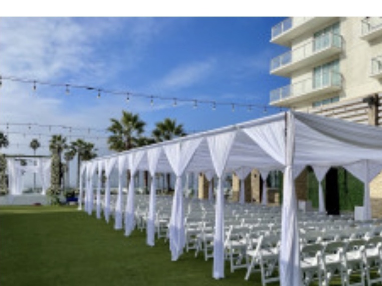 20x50 cabana draped tent