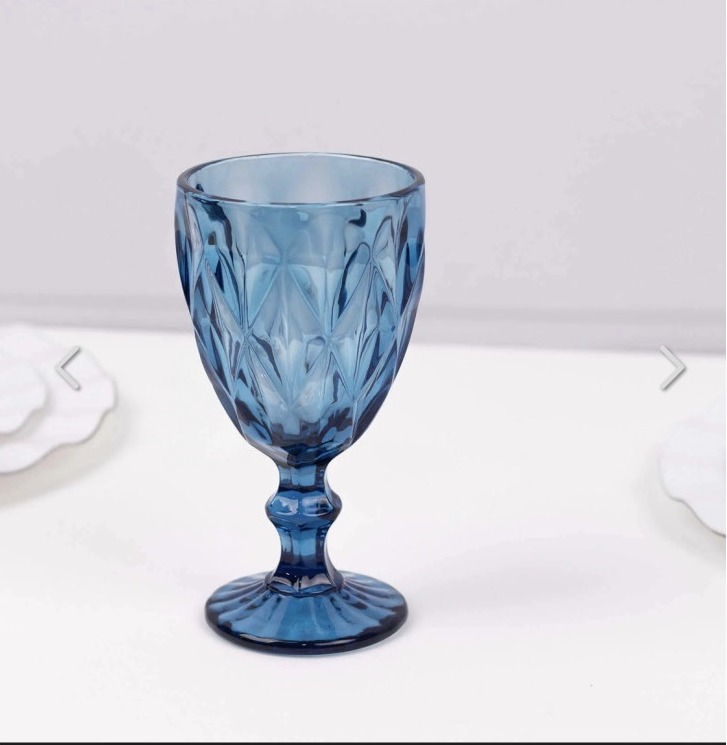 Blue Crystal Water Goblets