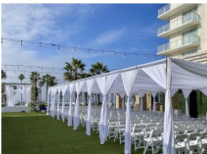 20x40 cabana draped tent