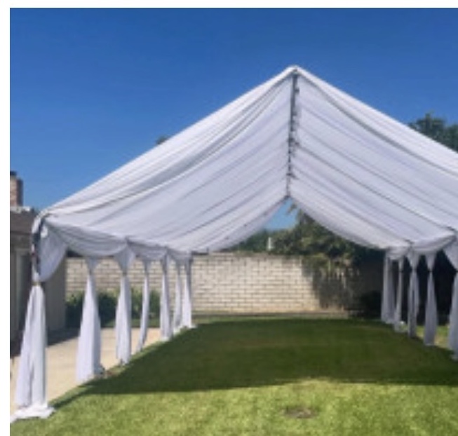 12x80 canopy with drapes