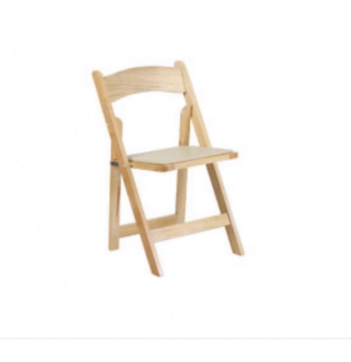 Tan Wooden Folding Chairs