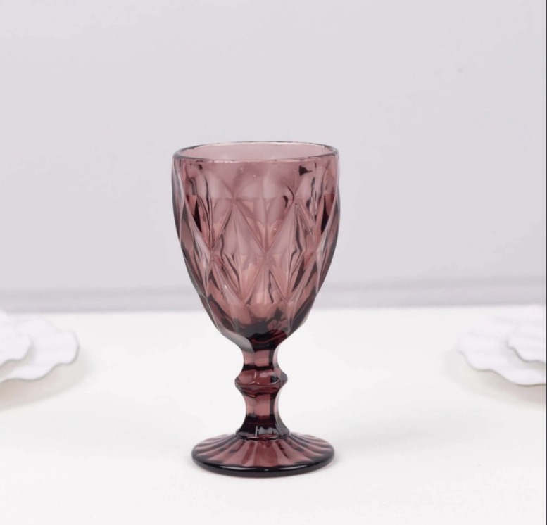 Pink Crystal Water Goblets