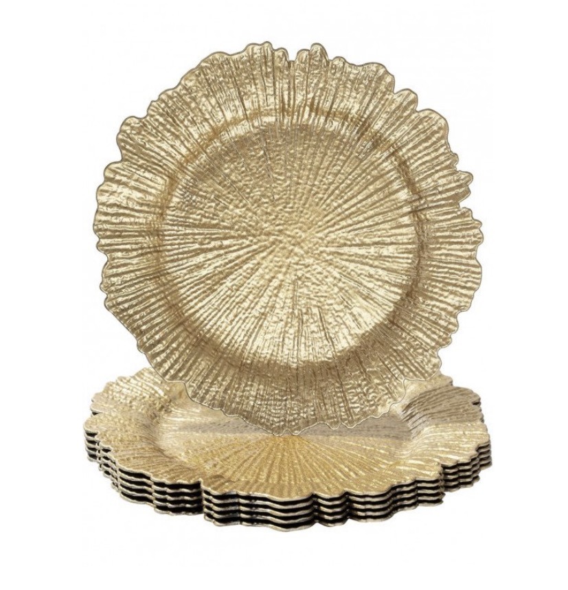 MAONAME Gold Charger Plates